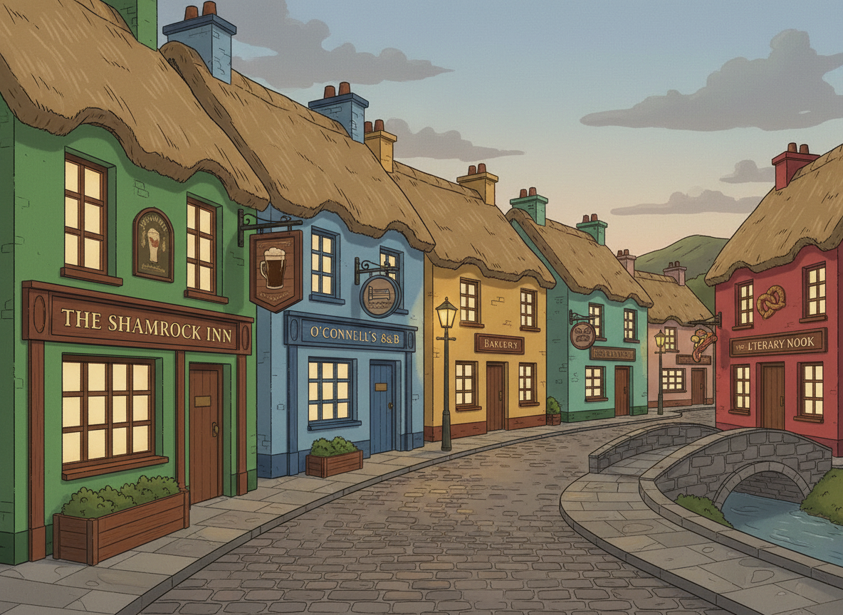 Fictional Irish village main street